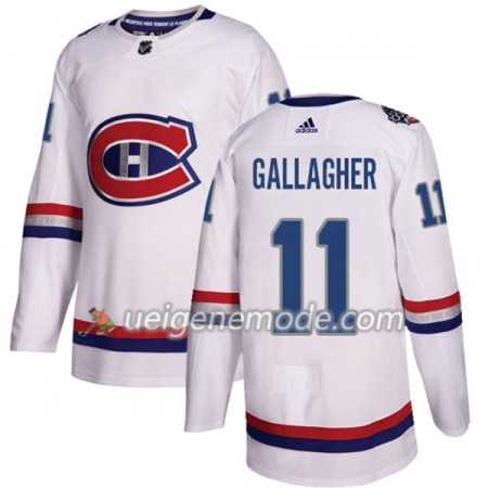 Herren Eishockey Montreal Canadiens Trikot Brendan Gallagher 11 Adidas 2017-2018 White 2017 100 Classic Authentic